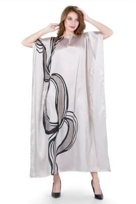 Beige Wavy Kaftan