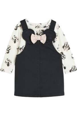 Black/Minnie Mouse 2-piece top and dress set