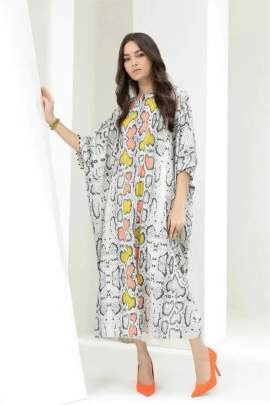 Front Slit Printed Kaftan