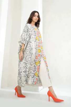 Front Slit Printed Kaftan Kaftan