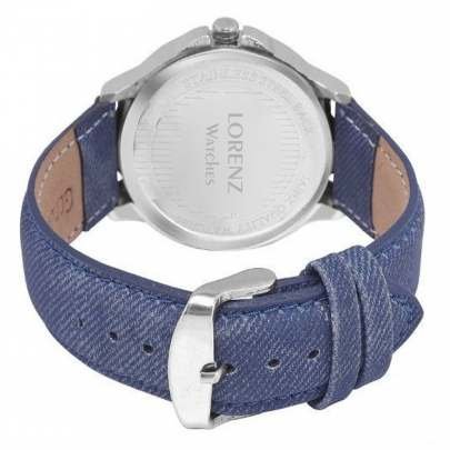 LORENZ Watch Analogue Multicolor Dial Blue Denim Strap Men’s Watch 