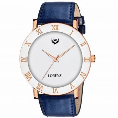 Lorenz Blue Leather Strap Watch for Men Men's Watch