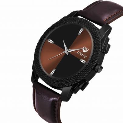 Lorenz Brown Dial & Leather Strap Analogue Watch for Men Men's Watch