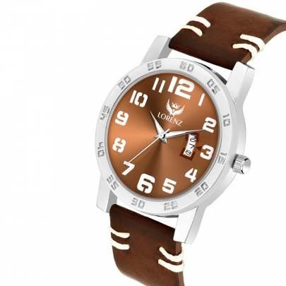 Lorenz Watch Date Edition Brown Dial Analog Watch for Men 