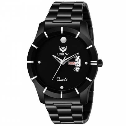 Lorenz Watch Day & Date Functioning Black Dial Men’s Analog Watch