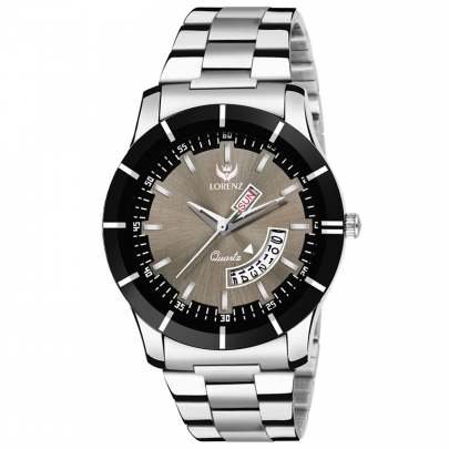 Lorenz Watch Day & Date Stainless Steel Grey Dial Men’s Analog Watch  