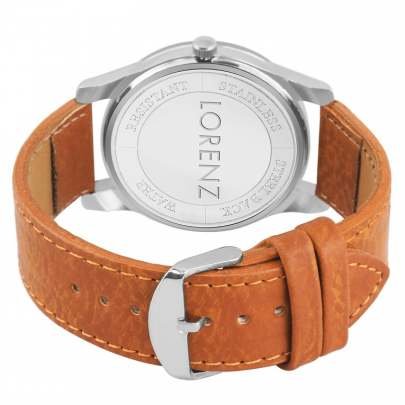 Lorenz Watch White Dial Men’s Orange Analog Watch 