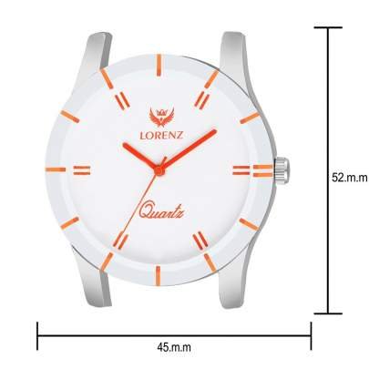 Lorenz Watch White Dial Men’s Orange Analog Watch 