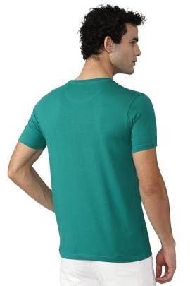 Lux Cozi Men's Regular Fit  Neck Half Sleeve Solid Casual T-Shirt 