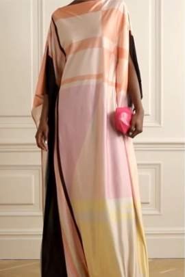 Pastel Hues Silk Kaftan Kaftan