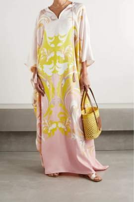 Rorschach Satin Silk Kaftan