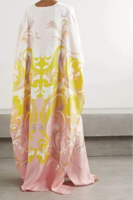 Rorschach Satin Silk Kaftan Kaftan